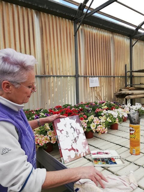 Behind the scenes - at the flower centre